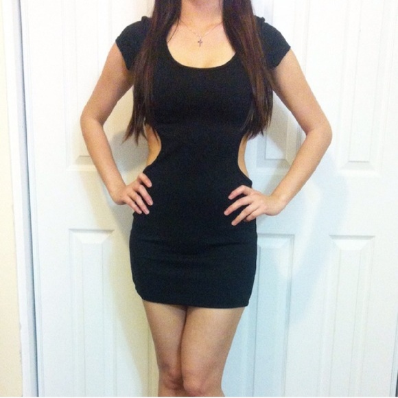 Black Cut-out Dress - Picture 1 of 3